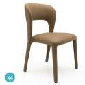 Pack 4 Sillas Comedor Tapizadas Polipiel Vison Serie Allois