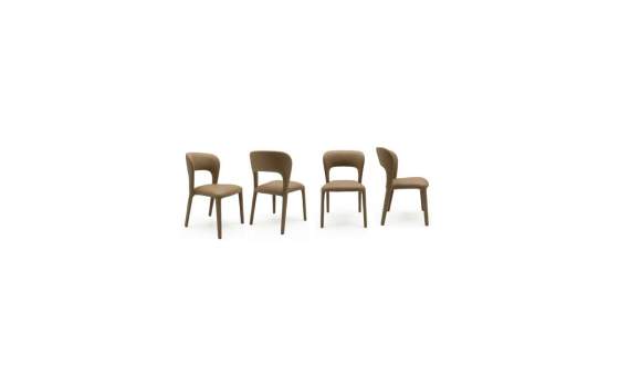 Pack 4 Sillas Comedor Tapizadas Polipiel Vison Serie Allois