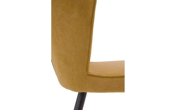 Set 4 Sillas Modernas Tapizadas Mostaza Patas Metalicas Aldegati