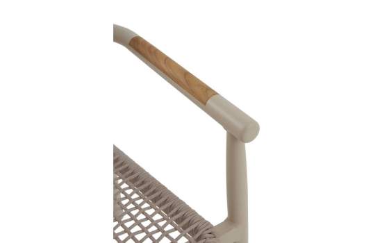 Pack 4 Sillones Aluminio Trenzado en Cuerda Color Arena Azpary