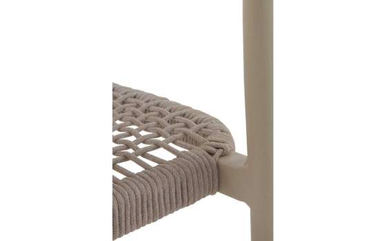 Pack 4 Sillones Aluminio Trenzado en Cuerda Color Arena Azpary