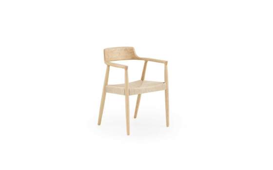 Pack 4 Sillones Brazos Madera Natural Cuerda Serie Alcidad