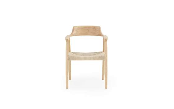 Pack 4 Sillones Brazos Madera Natural Cuerda Serie Alcidad