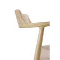 Pack 4 Sillones Brazos Madera Natural Cuerda Serie Alcidad
