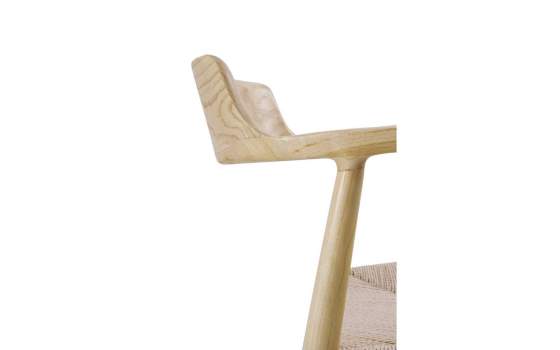 Pack 4 Sillones Brazos Madera Natural Cuerda Serie Alcidad