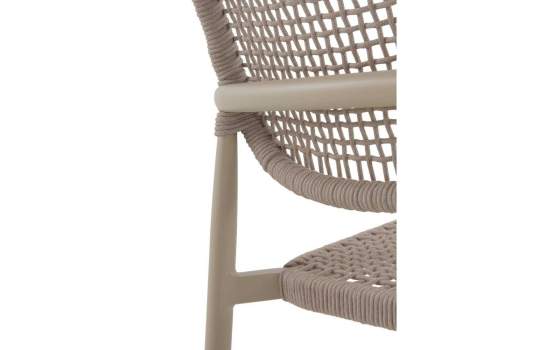 Pack 4 Sillones Aluminio Trenzado en Cuerda Color Arena Azpary