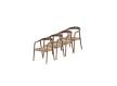 Pack 4 Sillones Diseño en Madera Fresno Nogal Serie Acalt