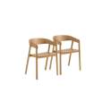 Pack 4 Sillones Roble Natural Diseño Actual - Serie Abial