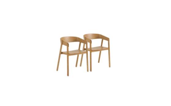 Pack 4 Sillones Roble Natural Diseño Actual - Serie Abial