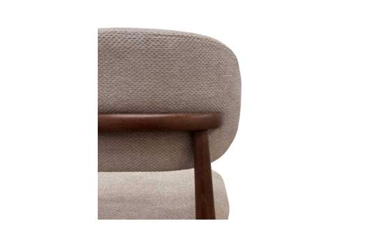 Pack de 2 Sillas Madera Roble Tapizado Beige Serie Allois