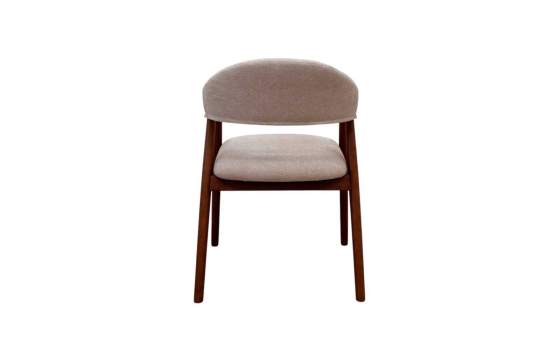 Pack de 2 Sillones Madera Roble Tapizado Beige Serie Allois