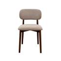 Pack de 4 Sillas Madera Roble Tapizado Beige Serie Allois