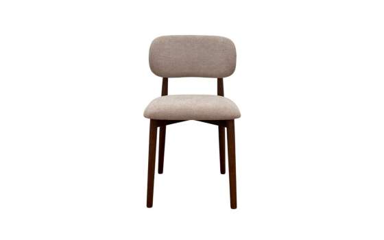 Pack de 4 Sillas Madera Roble Tapizado Beige Serie Allois