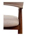 Pack de 4 Sillones Madera Roble Tapizado Beige Serie Allois