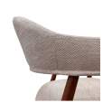 Pack de 4 Sillones Madera Roble Tapizado Beige Serie Allois