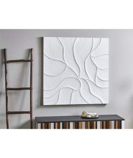 Panel Decoracion Lineas Onduladas Relieve Blanco Aveyro
