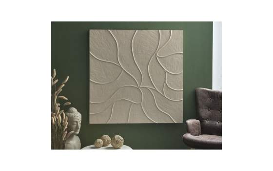 Panel Decoracion Lineas Onduladas Relieve Color Topo Aveyro