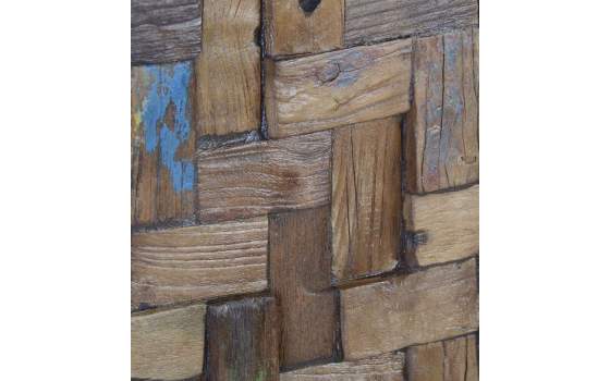 Panel Decoracion Rectangular Madera Multicolor Serie Aldissone