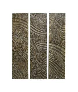 Panel Decoracion Tallado 3 Cuerpos Estilo Etnico Serie Arensast