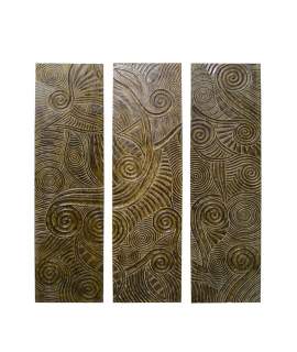 Panel Decoracion Tallado 3 Cuerpos Estilo Oriental Arensast