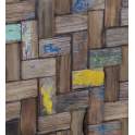 Panel Decoracion Trozos de Madera Multicolor Serie Aldissone