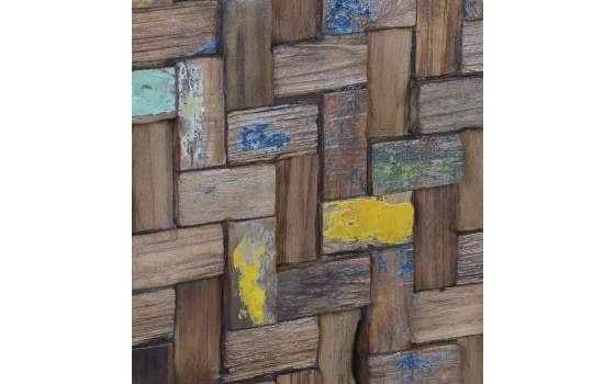 Panel Decoracion Trozos de Madera Multicolor Serie Aldissone