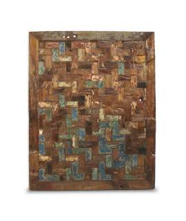 Panel Decoracion Trozos de Madera Reciclada Serie Artsas