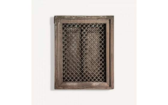 Panel Decorativo Rustico Ventana Madera y Hierro Antique