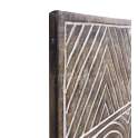 Panel Madera Mango Figuras Geometricas Talladas  Serie Ahulost