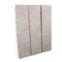 Panel Madera Suar Blanco Tallado con Flores Serie Ahulost