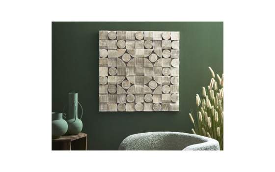 Panel Multiformas Madera a Distintos Niveles Blanco Aybar