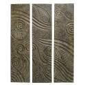 Panel Tallado Decoracion Pared Madera Set de 3 Serie Ahulost