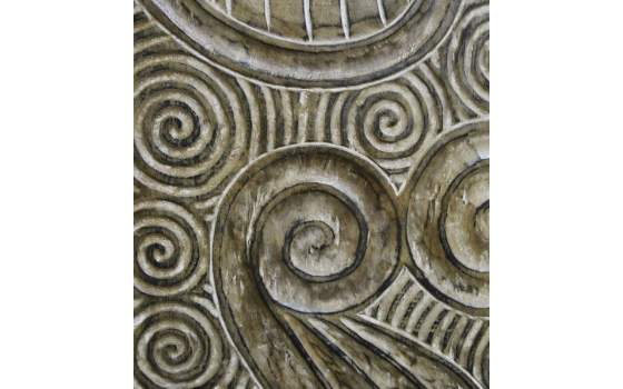 Panel Tallado Decoracion Pared Madera Set de 3 Serie Ahulost