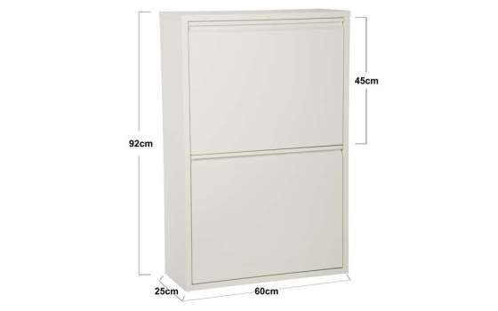 Papelera 4 cubos de Reciclaje 2 Puertas Blanca Serie Arbasola