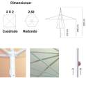 Parasol Cuadrado o Redondo Serie Arena