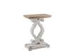 Pedestal Consola de 50 cm Blanca Decape Nogal Talton