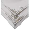 Pedestal Consola de 50 cm Blanca Decape Nogal Talton