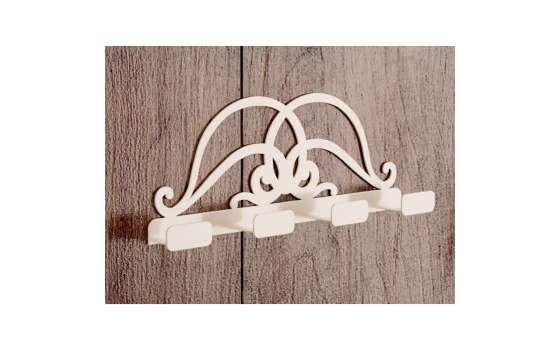 Perchero de Pared Diseño Actual 4 Pomos en acero Kirian Perchero de Pared Diseño Actual 4 Pomos en acero Kirian