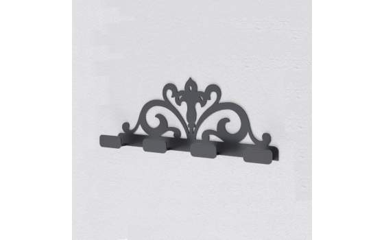 Perchero Diseño Moderno 4 Pomos en acero Serie Kali