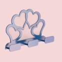 Perchero Juvenil Moderno 3 Pomos Para la Pared en acero Cuore
