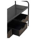 Perchero Recibidor 3 Cajones Negro Bronce Metalico Adenaren