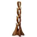 Perchero Rustico Doble Tronco Madera Caoba - Serie Arestay