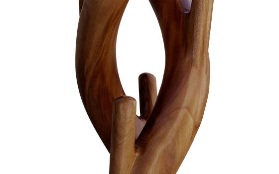 Perchero Rustico Doble Tronco Madera Caoba - Serie Arestay