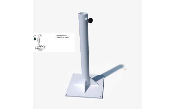 Pie de Parasol Metalico Fijacion Suelo 2 Colores Serie245/245-90