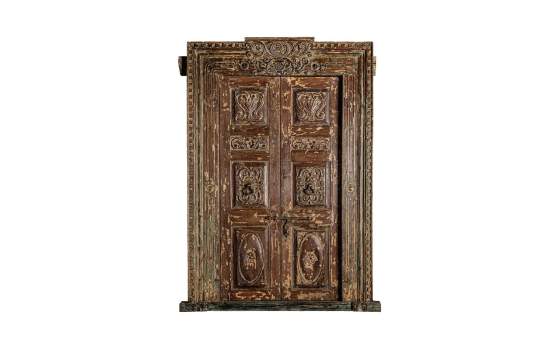 Puerta Clasica Tallada Madera Mango Leandra Serie Amblard