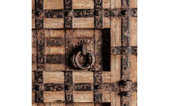 Puerta Rustica Decorativa Madera Metal Serie Amblard