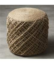Puff banqueta de Yute Redonda Serie Ariena