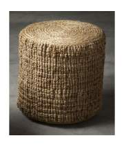 Puff Taburete de Yute Redondo Serie Ariena