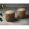 Puff Taburete de Yute Redondo Serie Ariena