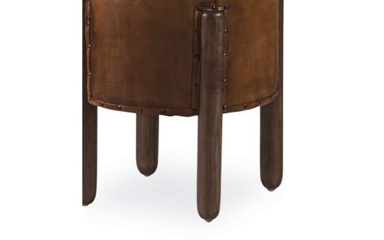 Puff Taburete Redondo Piel